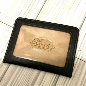 Buxton Black Card Holder with Clear Window
